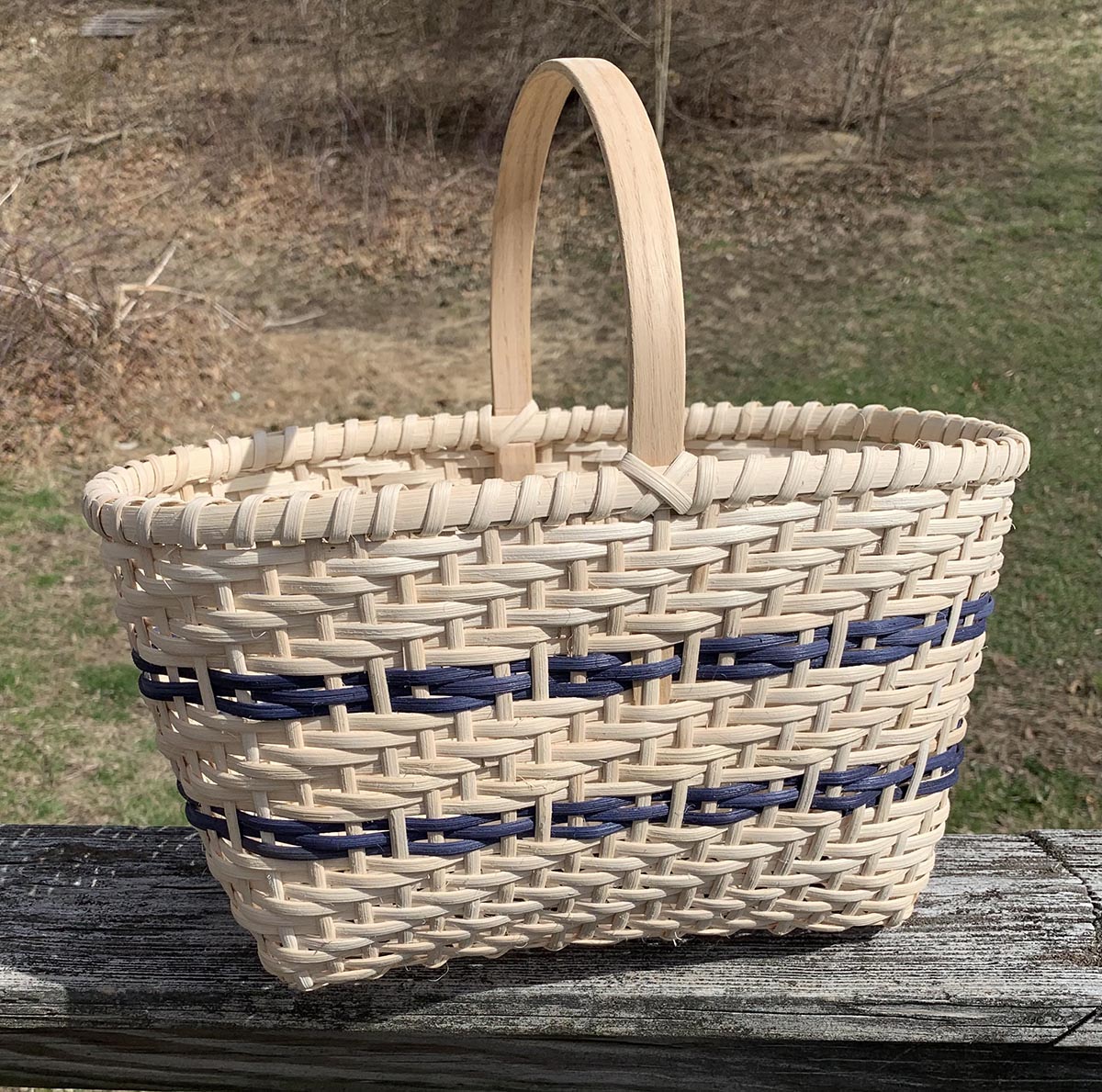 Class #39 – Herringbone Stripe Market Basket – 2 SPOTS LEFT